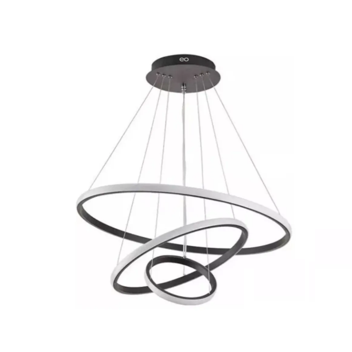 Foto 2 pulgar | Lampara Colgante Candil Led Neon 3 Aros 3 Tonos De Luz Eo Safe Imports Esi-19475 Gris