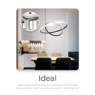 Foto 4 | Lámpara De Techo Led Dos Anillos Eo Safe Imports Esi-19474 Negro