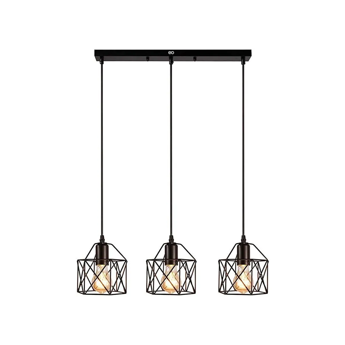 Foto 1 | Lámpara Colgante Industrial E26 E27 De 40 Cm, Eo Safe Imports Esi-19484 Negro