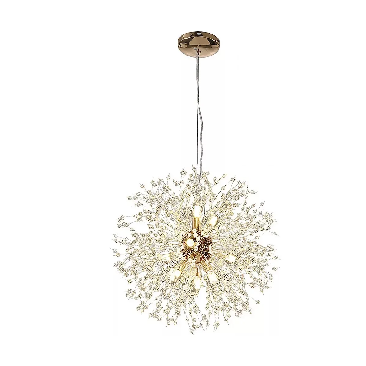 Foto 2 pulgar | Lámpara Colgante Candelabro De Cristal 8 Luces Eo Safe Imports Esi-19487 Dorado