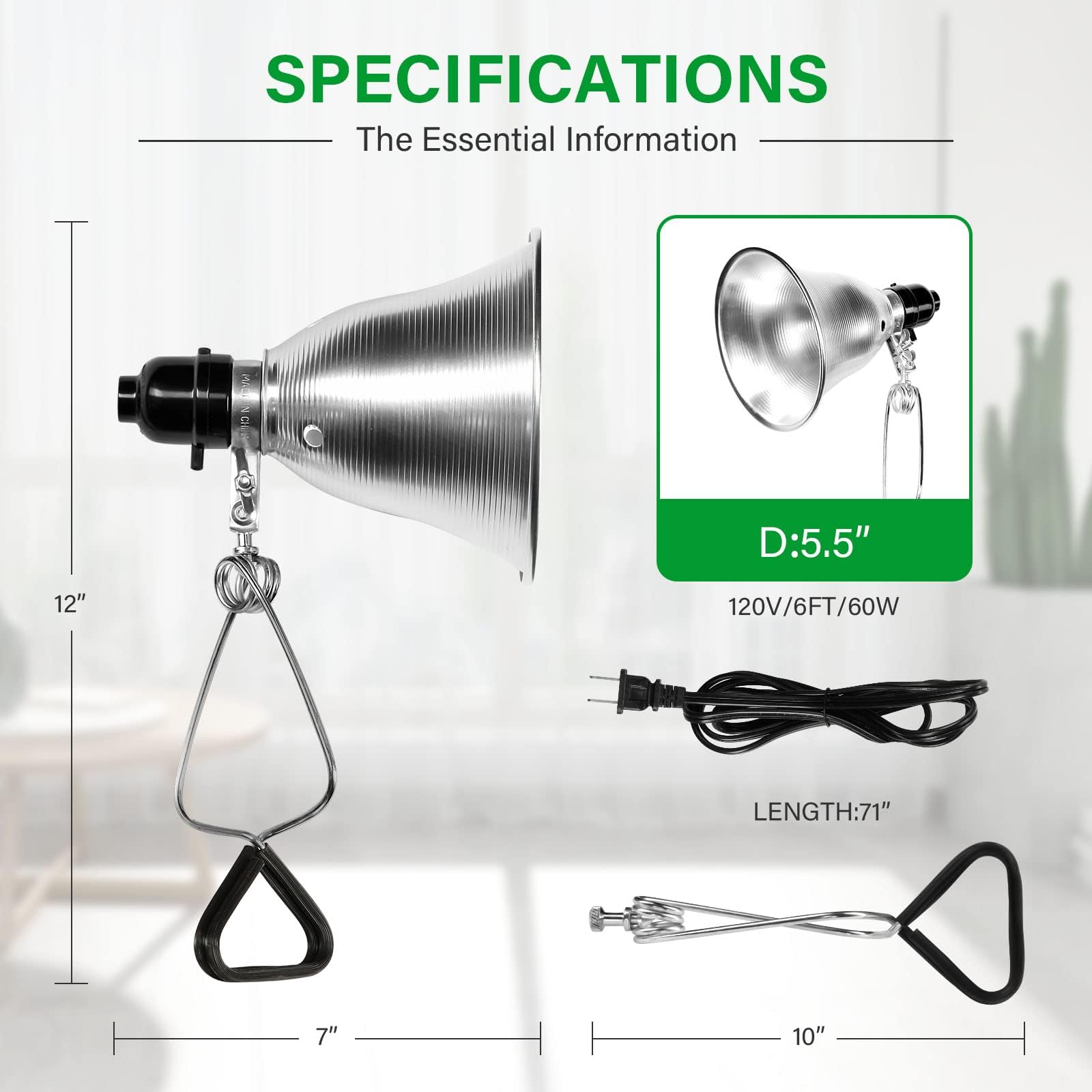 Foto 3 | Clamp Light Simple Deluxe Con Reflector Ajustable De 14 Cm, Paquete De 4 - Venta Internacional.