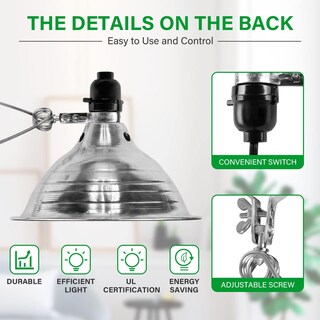 Foto 2 | Clamp Light Simple Deluxe Con Reflector De 8.5 Pulgadas Y 150 W, 1 Paquete - Venta Internacional.