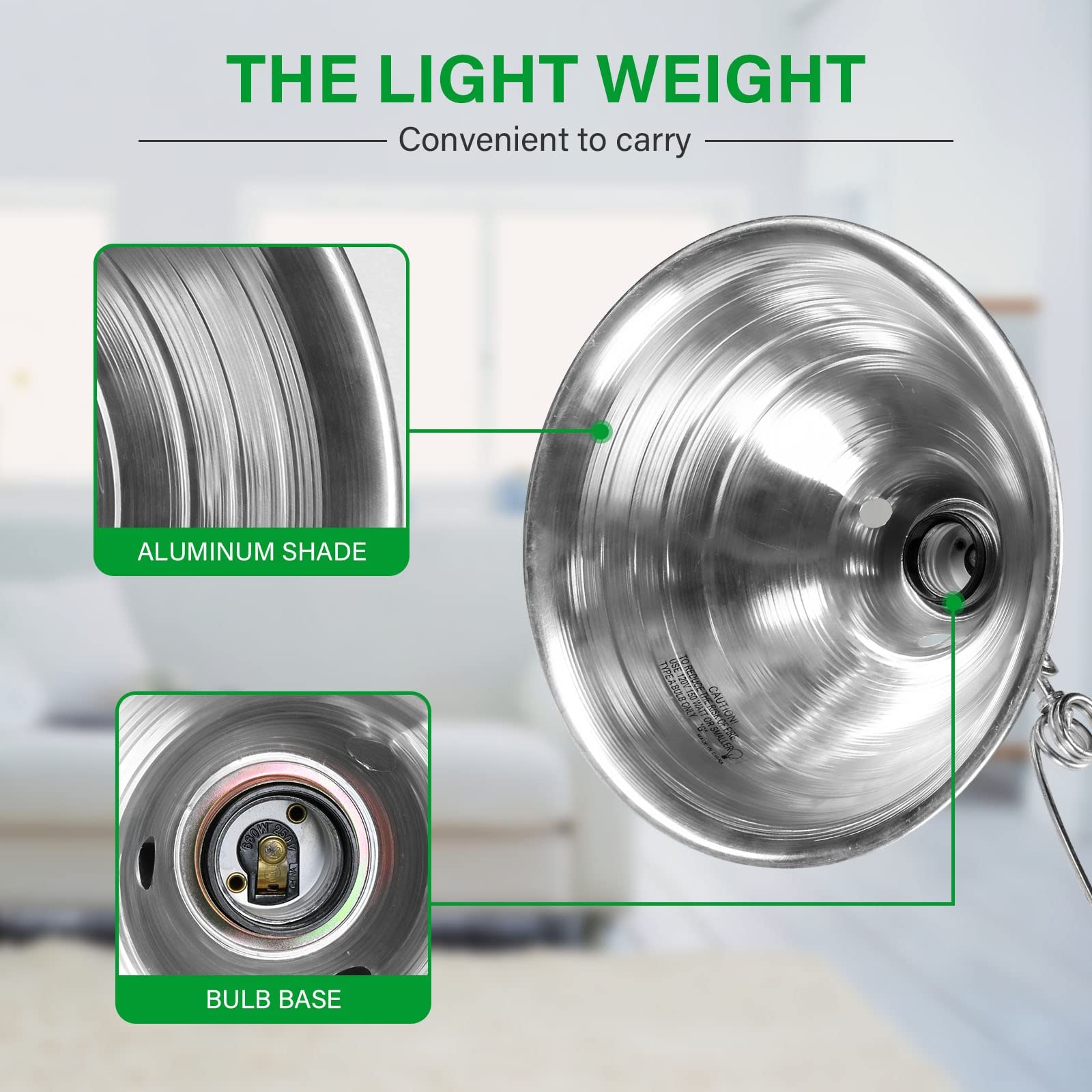 Foto 5 | Clamp Light Simple Deluxe Con Reflector De 8.5 Pulgadas Y 150 W, 1 Paquete - Venta Internacional.
