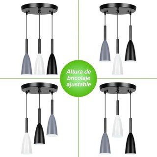 Foto 5 | Lampara De Techo Colgante Moderna Con 3 Colores Lab.g Multicolor