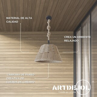 Foto 3 | Lámpara Soga Vintage Colgante Decocrativo
