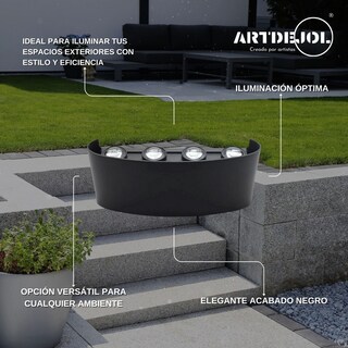 Foto 2 | Arbotante Tipo Telescopio 16 W Negra