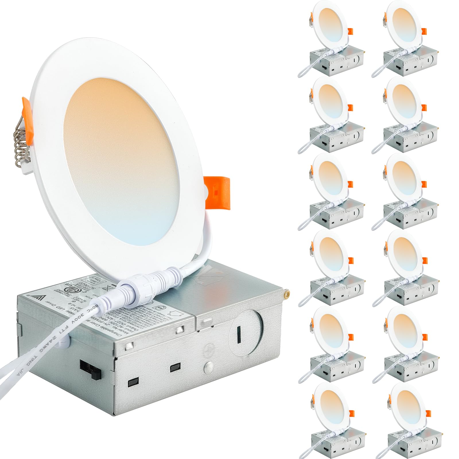 Foto 2 pulgar | Luces Led Empotrables De Techo Dinglilighting De 4 Pulgadas  5 Cct  Paquete De 12 - Venta Internacional.