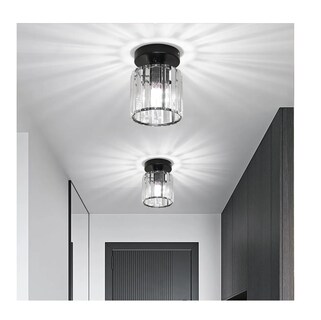 Foto 4 | Dos Lámpara De Techo Cristal Moderna Decorativa Negra