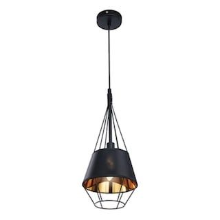 Foto 1 | Lámpara Colgante Vintage De Metal Negro Mate 1 Luz Apolo