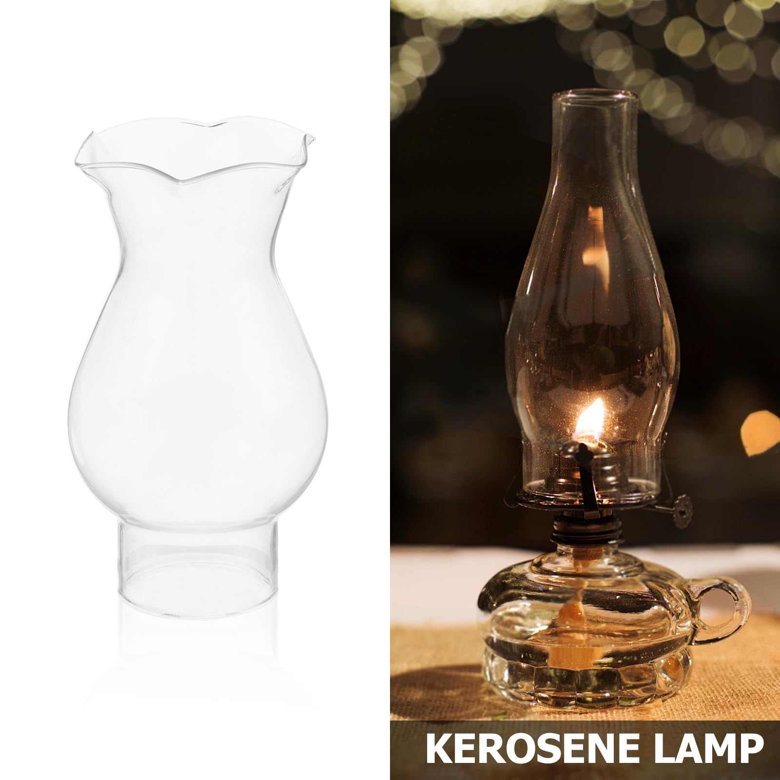 Foto 3 | Lámpara De Aceite Chimney Stobaza  Cristal Transparente Para Huracanes  9 X 5 Cm - Venta Internacional.