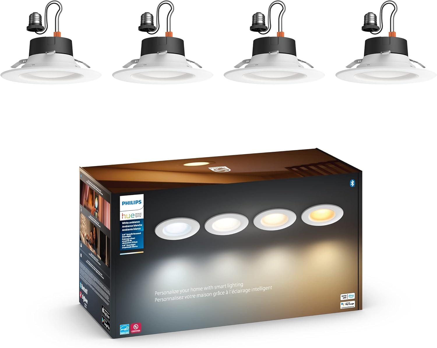 Foto 2 pulgar | Lámpara Led Empotrada Philips Hue Smart De 5/6 Pulgadas  Paquete De 4 - Venta Internacional.