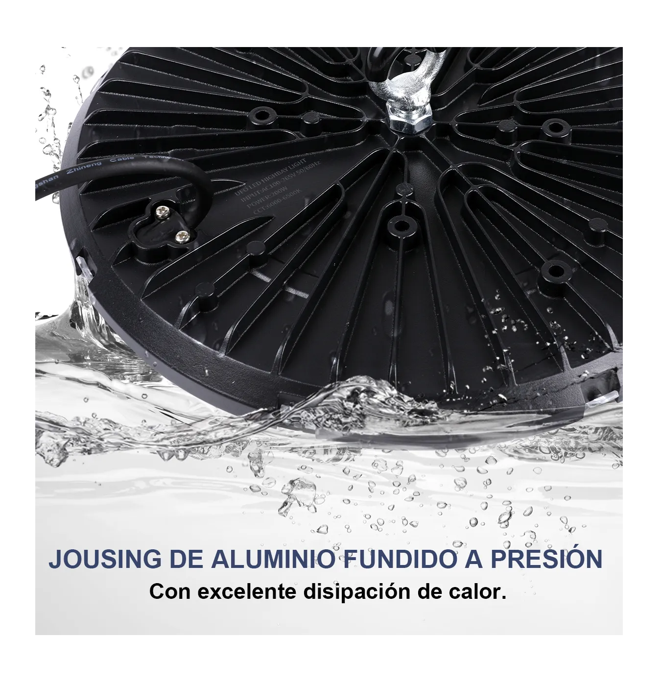 Foto 3 | ''lampara Led Industrial 200w High Bay Industrial Negro ''