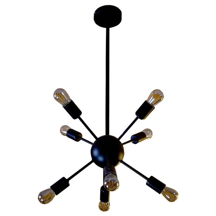 Foto 1 | Lámpara Colgante Saterite 8 Socket Negro