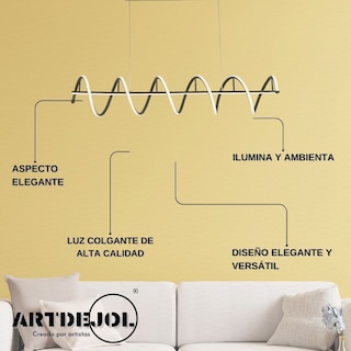 Foto 2 | Lámpara Colgante Espiral Luz Led Ideal para Decorar tus Espacios Sala Comedor ala TV