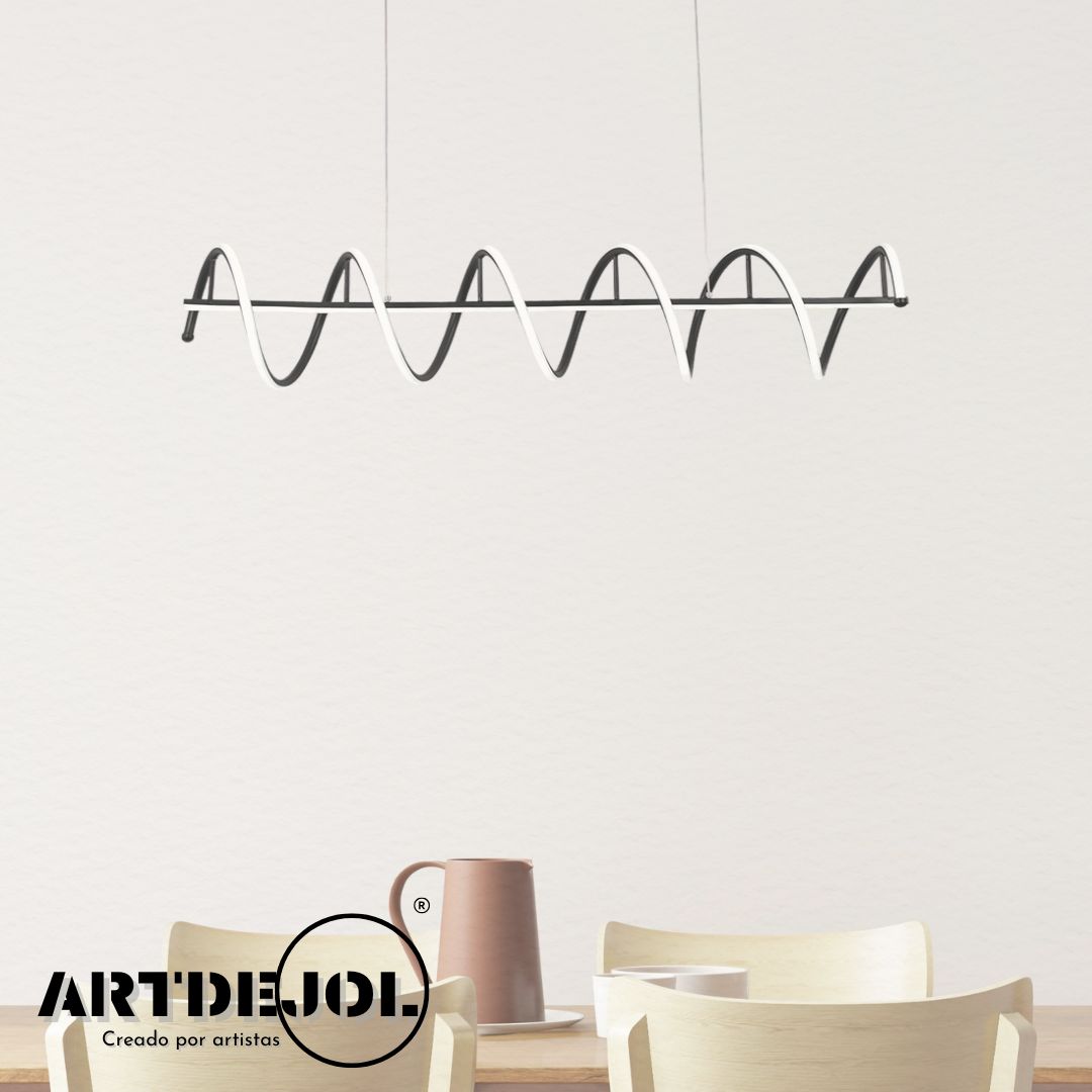 Foto 3 | Lámpara Colgante Espiral Luz Led Ideal para Decorar tus Espacios Sala Comedor ala TV