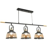 Lámpara Colgante 3 Candelabros Metálico Ideal para Iluminar Escaleras Cocinas Pasillos