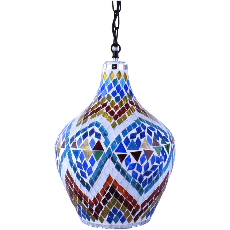 Foto 1 | Lámpara Colgante Vasija Cristal Multicolor Ideal para Decorar Sala Comedor Pasillos Escaleras