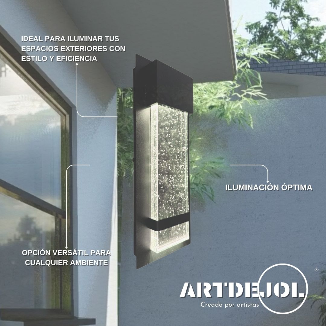 Foto 4 pulgar | Arbotante Led Para Pared Decorativo Aluminio Cristal