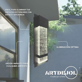 Foto 3 | Arbotante Led Para Pared Decorativo Aluminio Cristal
