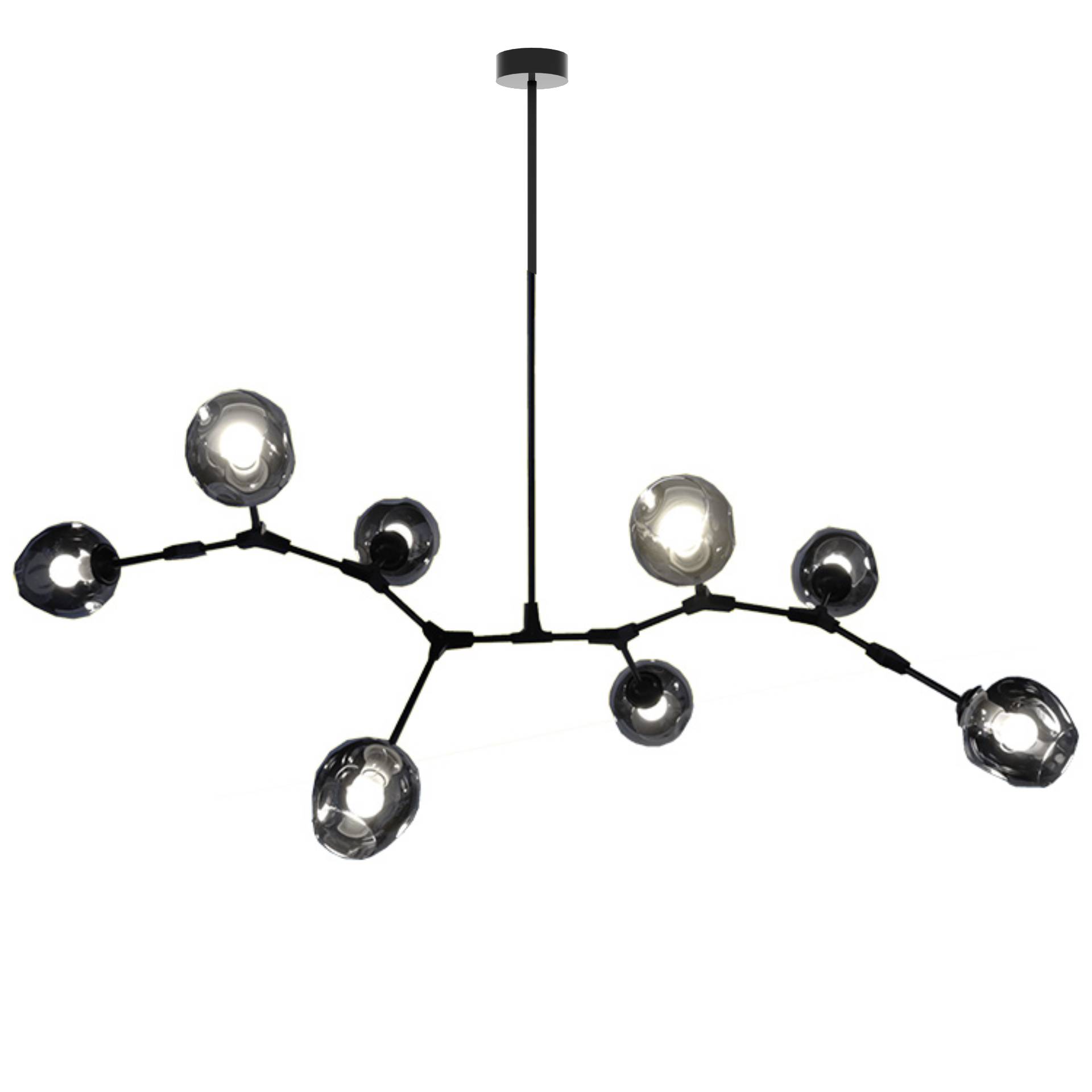 Candelabro 8 Esferas Negro 150*230 Mm