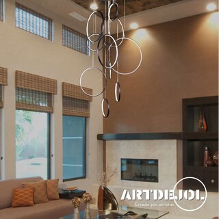 Foto 2 | Lámpara Colgante 2+3+5 Aros Led Tres Temperaturas