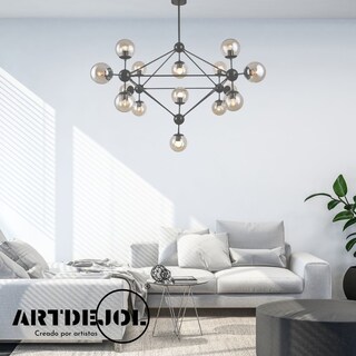 Foto 2 | Candelabro 15 Esferas Negro 15*130 Mm