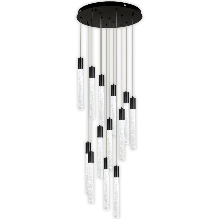 Candelabro 13 Tubos Tres Temperaturas Negro