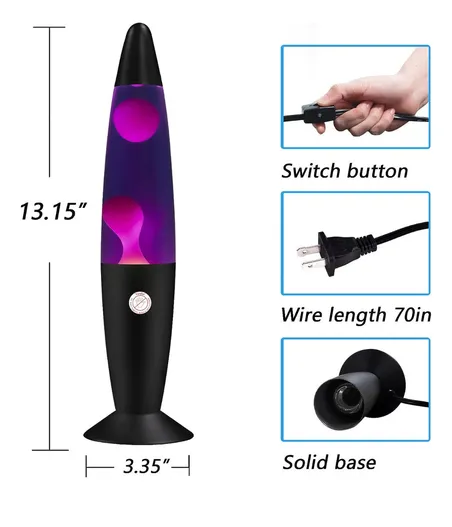 Foto 5 pulgar | Lámpara Xtellar De Movimiento Líquido, Color Morado, Decorati Estructura Negro