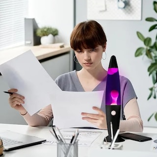 Foto 2 | Lámpara De Movimiento Líquido Vanful Color Morado Decorati Estructura Negro