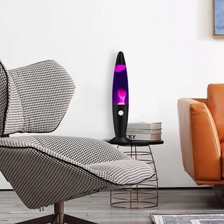 Foto 3 | Lámpara De Movimiento Líquido Vanful Color Morado Decorati Estructura Negro