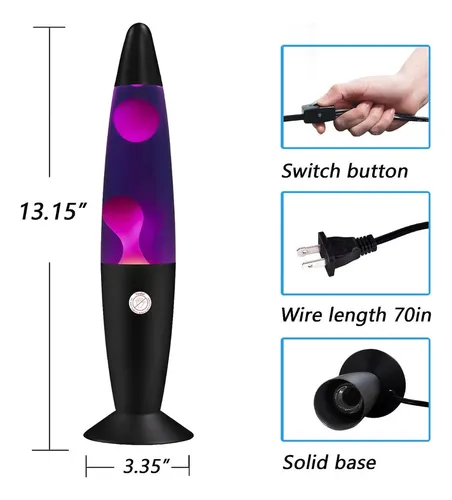 Foto 5 pulgar | Lámpara De Movimiento Líquido Vanful  Color Morado  Decorati Estructura Negro