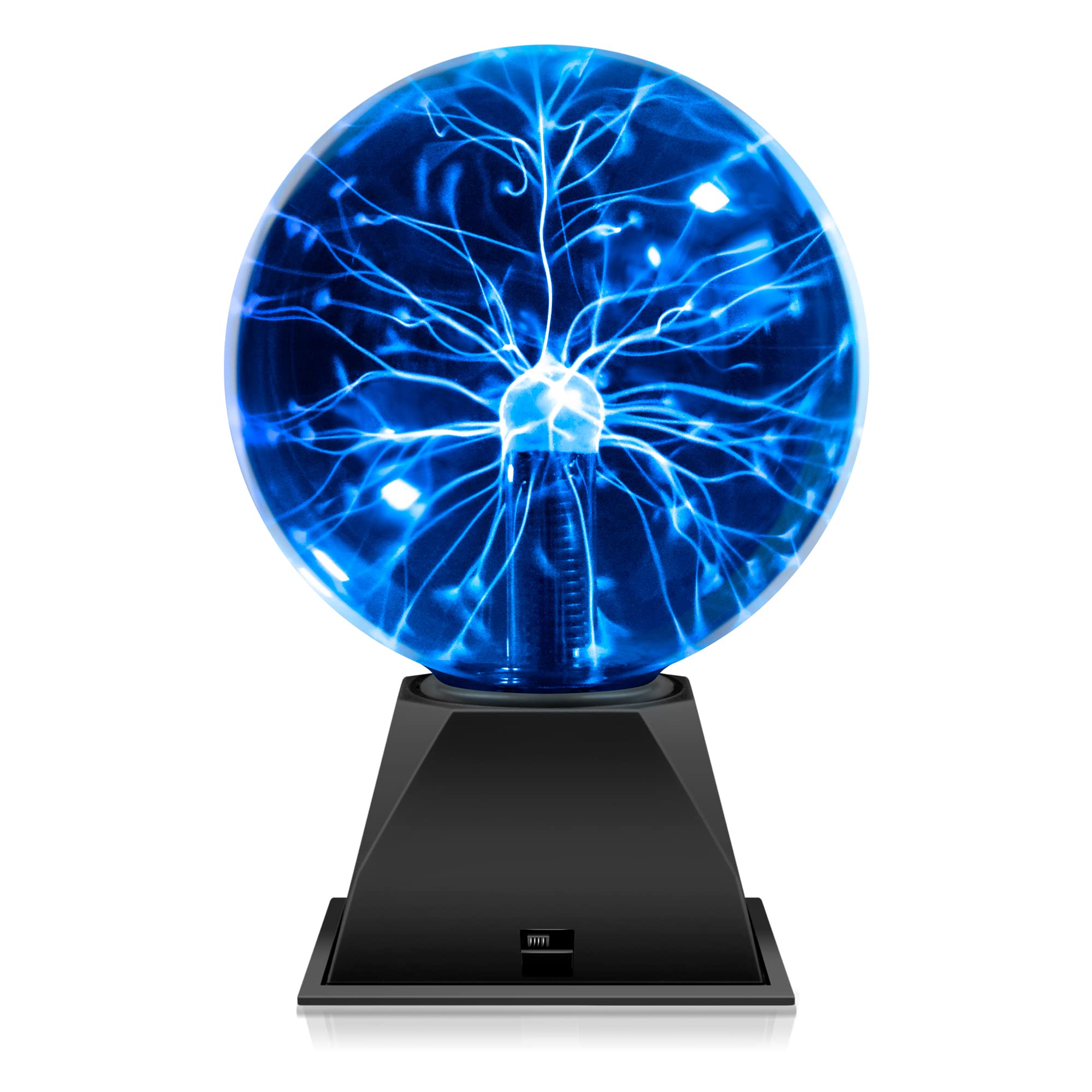 Foto 1 | Lámpara De Bola De Plasma Flashmen, 15 Cm, Sensible Al Tacto Y Al Sonido, Azul - Venta Internacional.