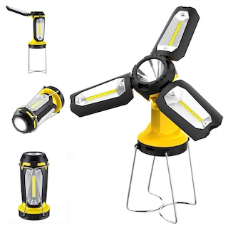 Foto 1 | Lampara De Emergencia Led Usb Recargable Con Power Bank Linterna Multiusos Trabajo Hogar Camping Color Amarillo
