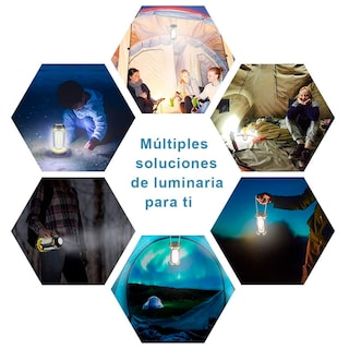 Foto 8 | Lampara De Emergencia Led Usb Recargable Con Power Bank Linterna Multiusos Trabajo Hogar Camping Color Amarillo