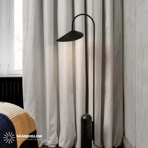 Foto 5 pulgar | Lámpara de Piso Mármol Negro Decorativas Moderna Luz Led