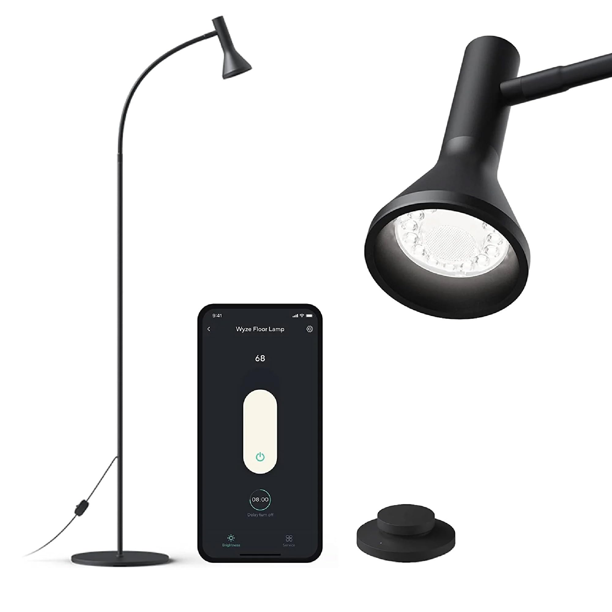 Lámpara de Pie Wyze Led Bright 4000K con Temporizador y Mando a Distancia - Venta Internacional