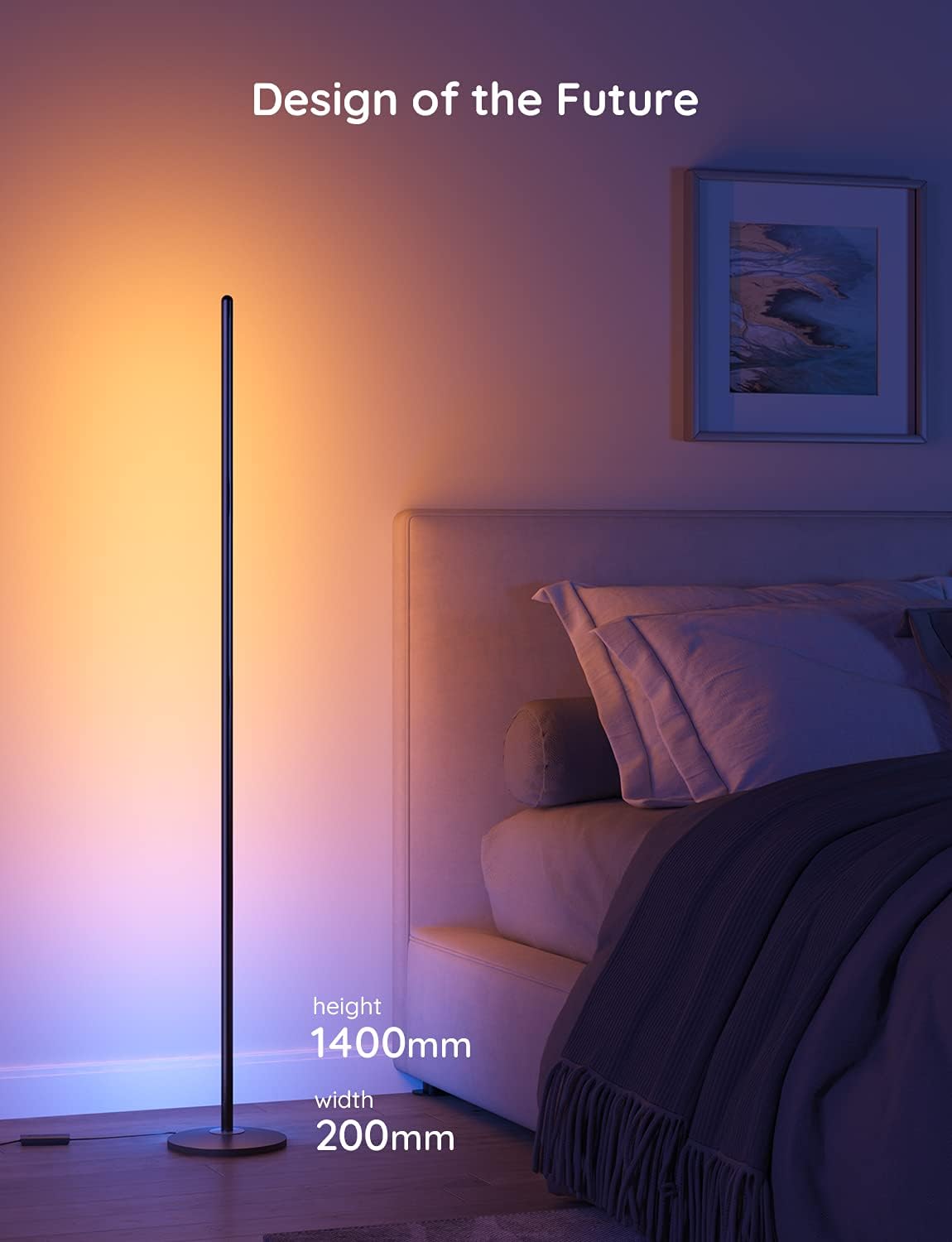 Foto 7 | Lámpara De Pie Govee Rgbic Led Corner Works Con Alexa Black - Venta Internacional.
