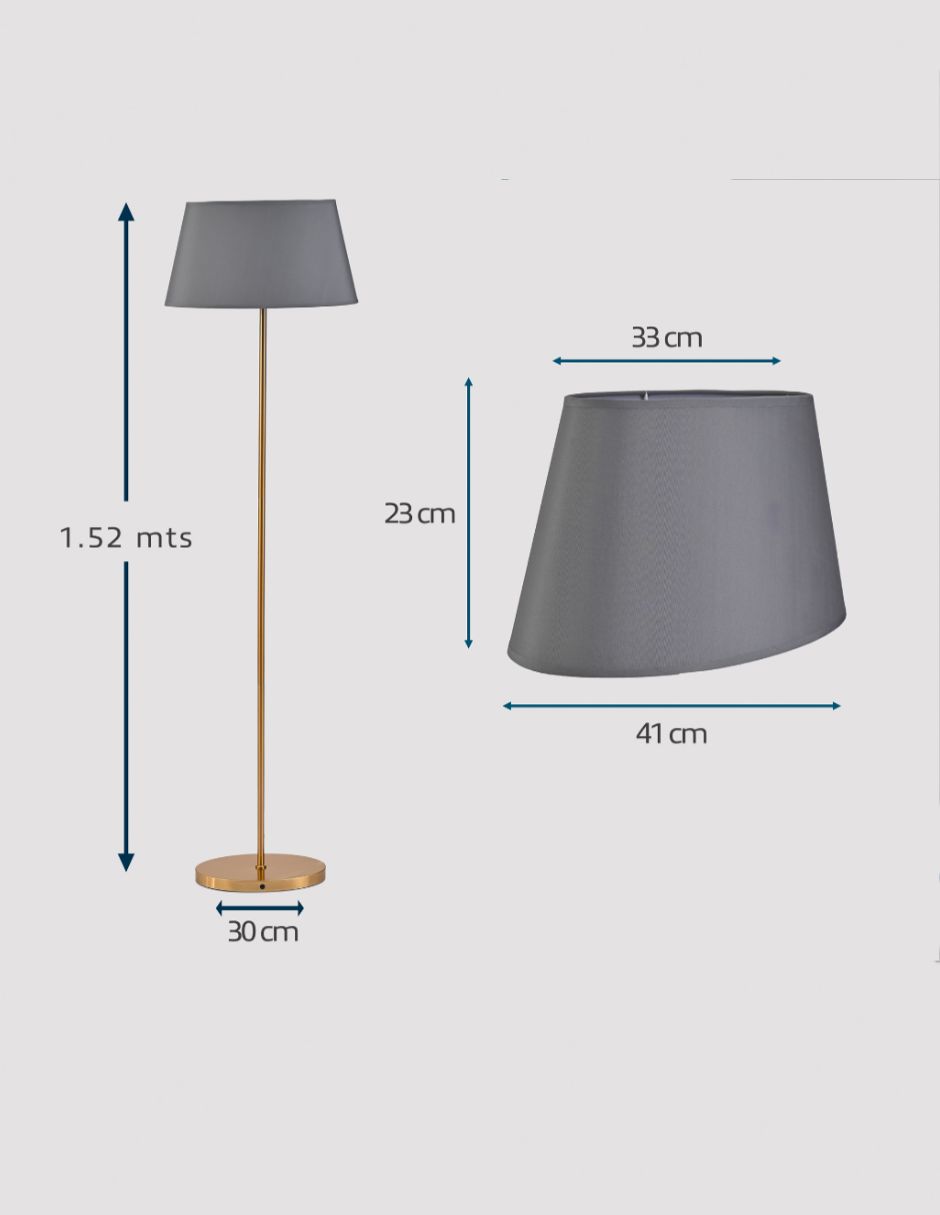 Foto 4 pulgar | Lámpara de Piso Iluminación Luz Vic Kanab Gris