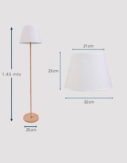Foto 3 | Lámpara de Piso Iluminación Luz Vic Kanab Blanca