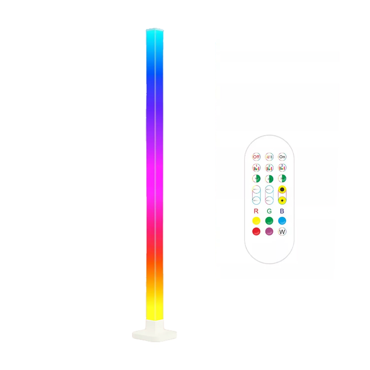 Lampara de Piso Rgb 1.5m Modos De Luz Control Remoto