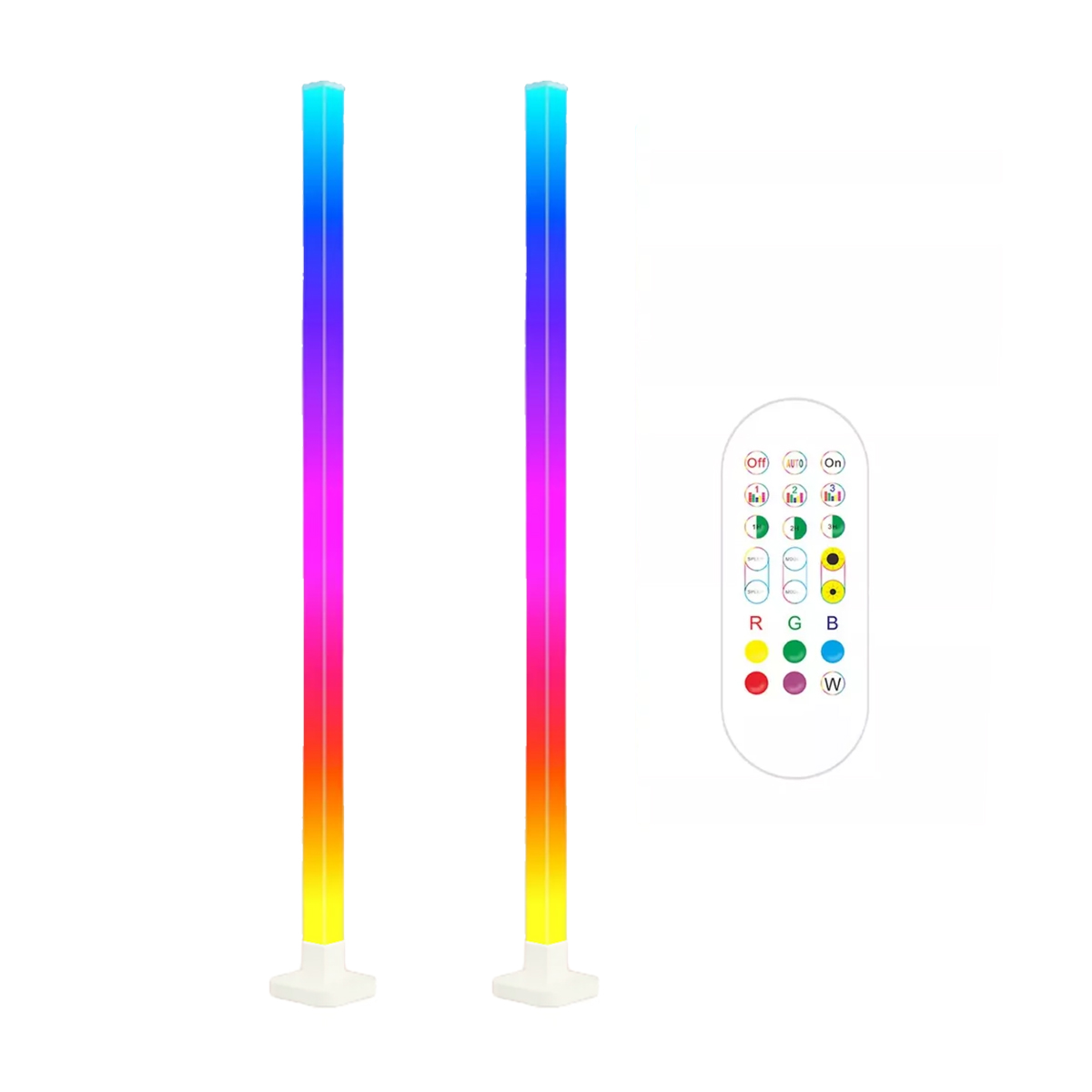 Par Lamparas de Piso Rgb 1.5m Audio Rítmica Control Remoto