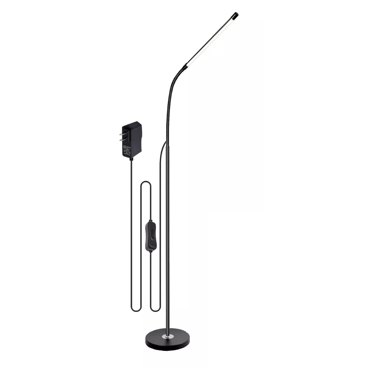 Foto 2 pulgar | Moderna Lámpara De Piso Ajustable Con Luz De Lectura Moderna Blanco Calido Eo Safe Imports Esi-18445 Negro