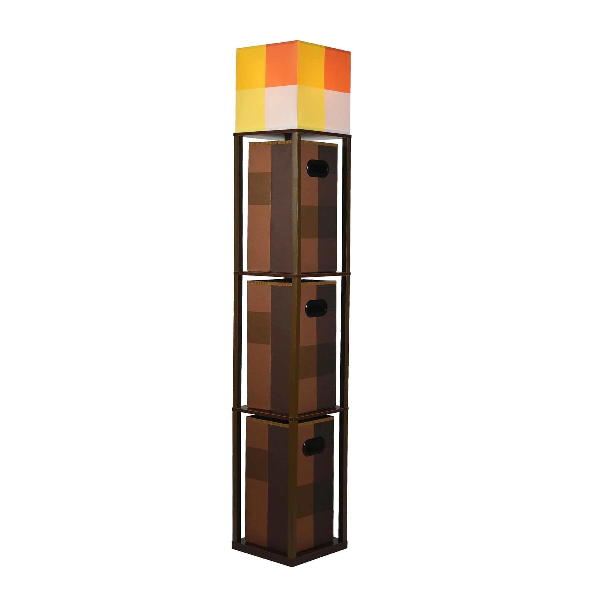 Foto 1 | Lámpara De Pie Y Unidad De Almacenamiento Minecraft Brownstone Torch - Venta Internacional.