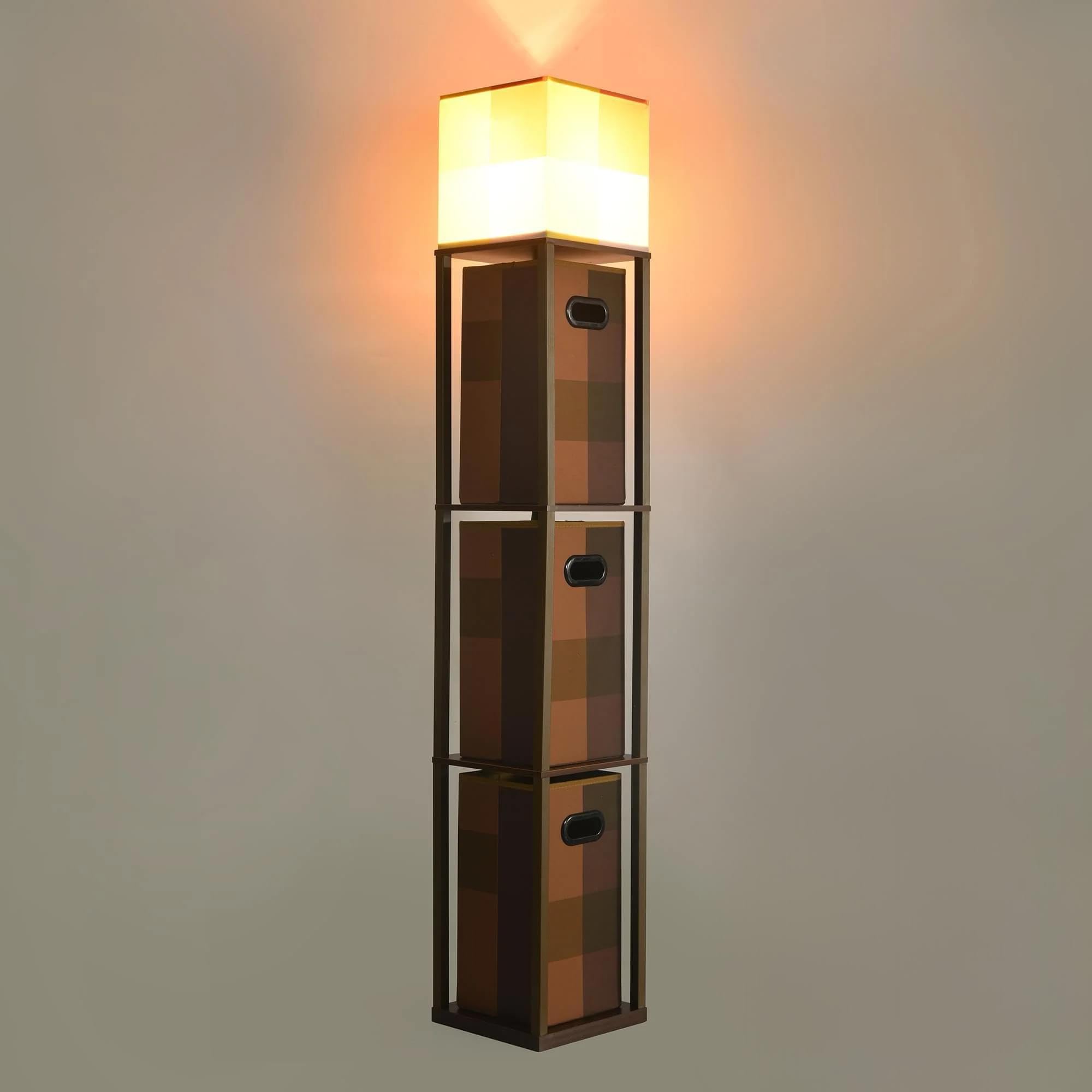 Foto 2 | Lámpara De Pie Y Unidad De Almacenamiento Minecraft Brownstone Torch - Venta Internacional.