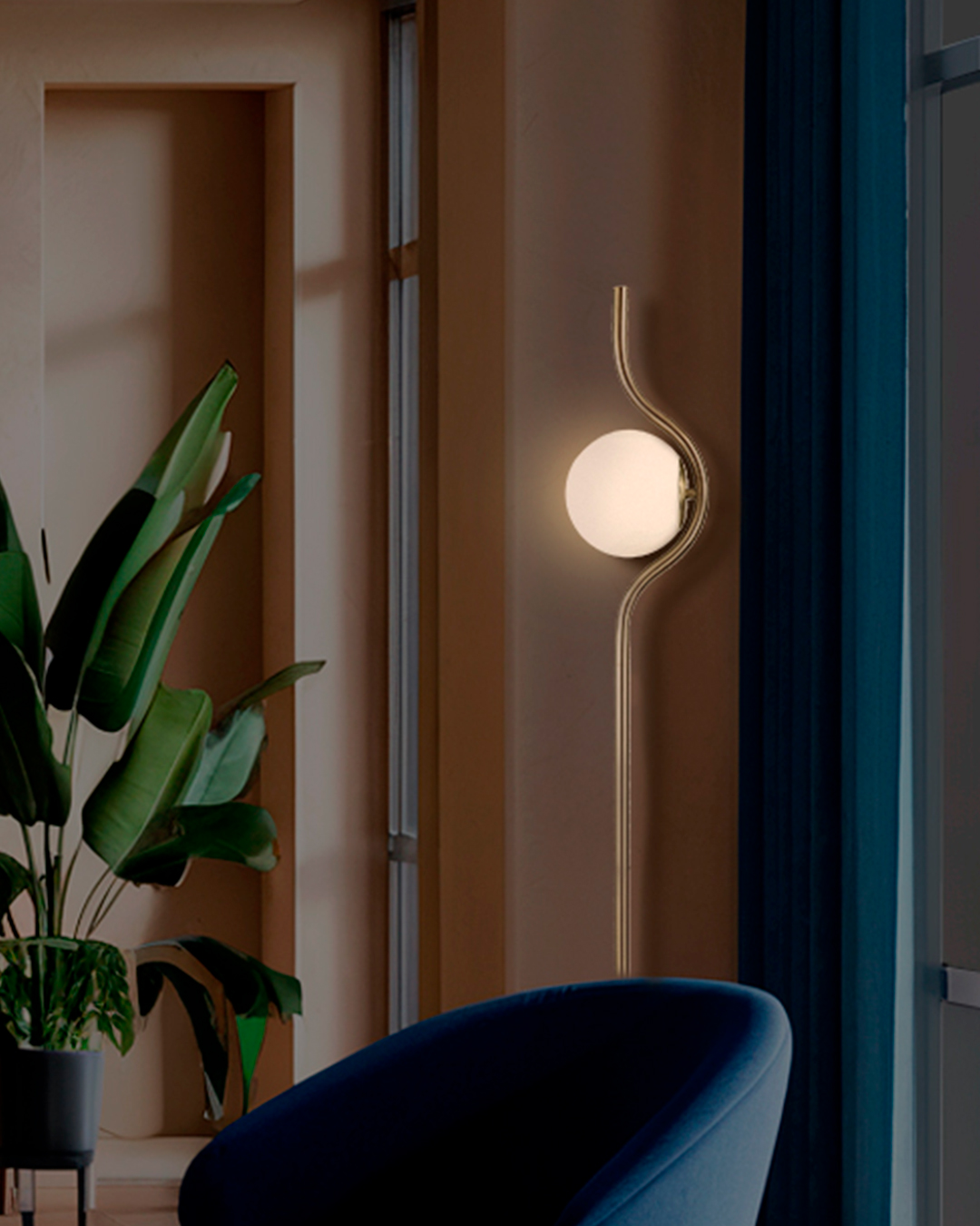 Foto 7 | Lámpara de Piso Mil Luces Zibal Dorado