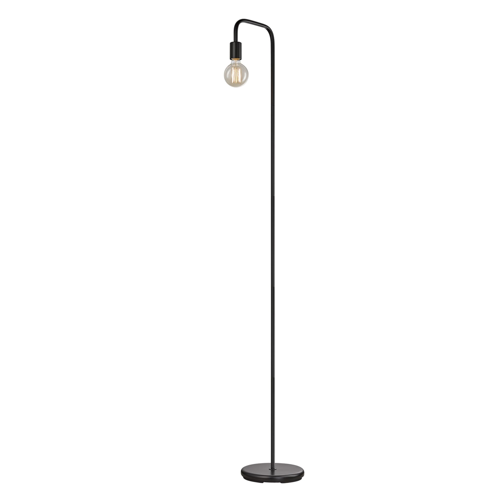 Lámpara De Pie Globe Electric Holden 70 Con Acabado Negro Satinado - Venta Internacional.