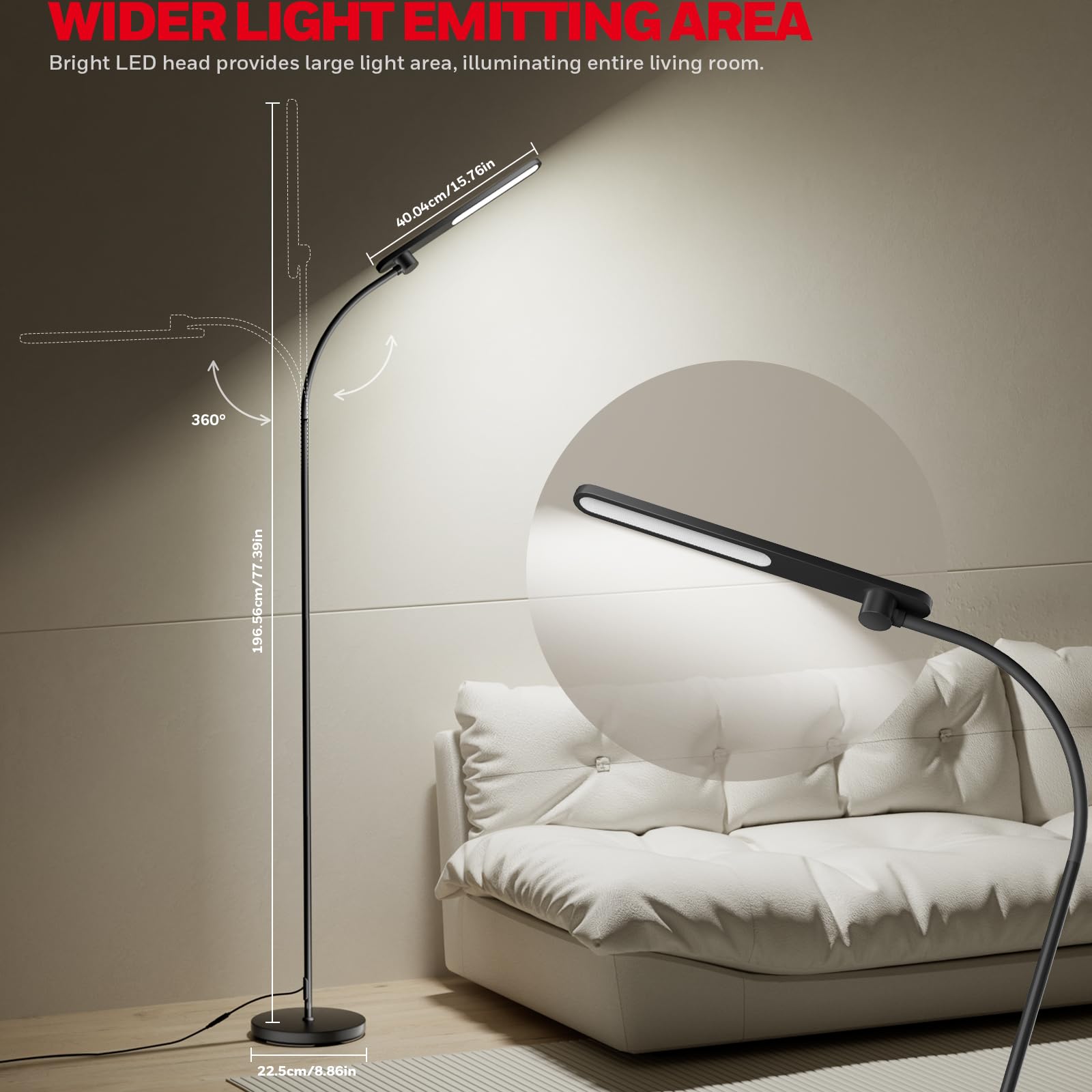 Foto 4 | Lámpara De Pie Led Honeywell F4 Sunturalux™ De Intensidad Continua Regulable - Venta Internacional.