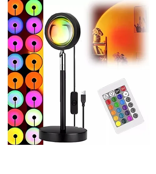 Lampara Xtellar Proyeccion Mesa Luz Atardecer Sunset Led Decorativa