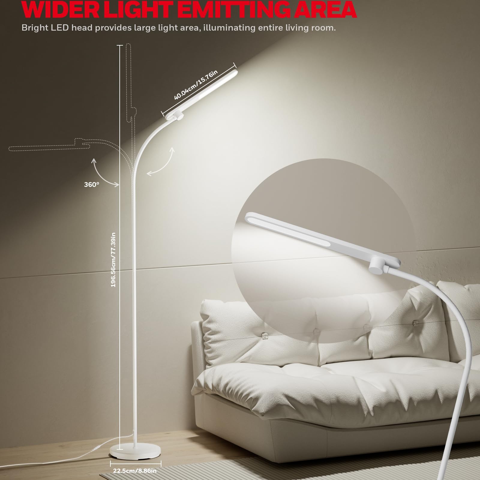 Foto 5 pulgar | Lámpara De Pie Led Honeywell F4 Sunturalux™ Super Bright 77.56 - Venta Internacional.