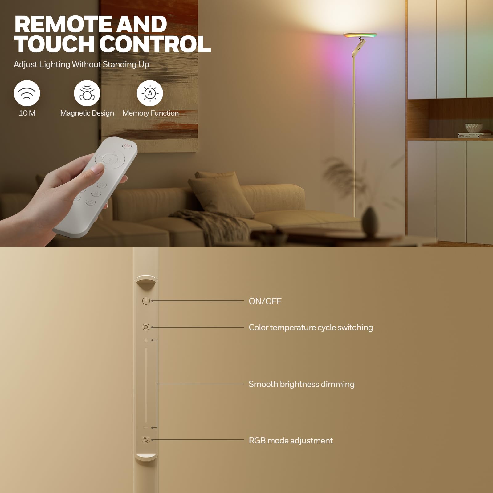 Foto 4 | Lámpara De Pie Honeywell F2 Sunturalux™ 2 En 1 40 W/3000 Lm Con Control Remoto - Venta Internacional.